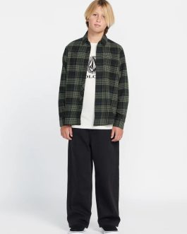 VOLCOM Caden plaid shirt black kids
