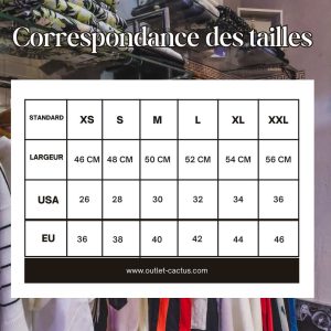 correspondance des tailles
